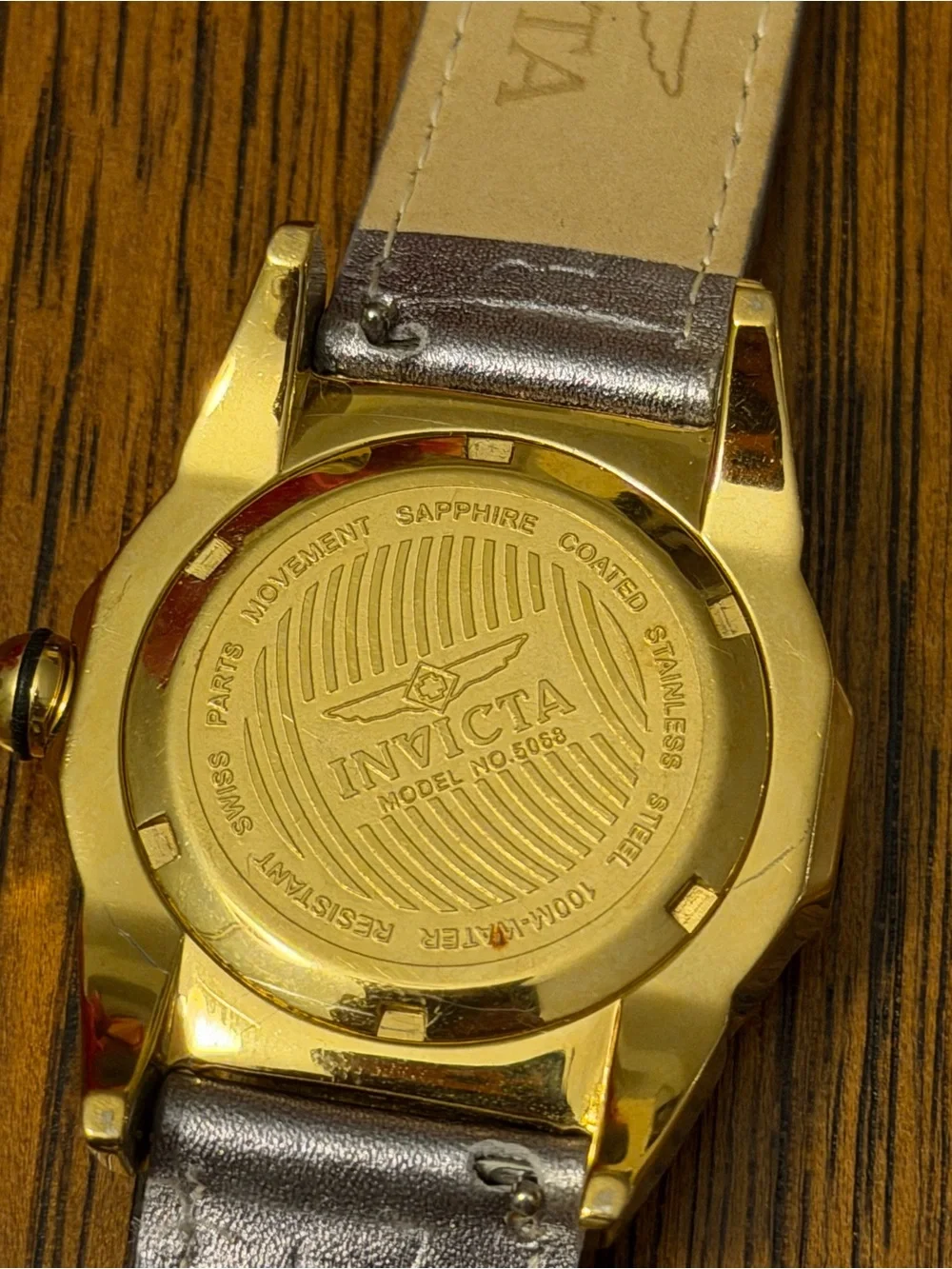 Vintage Invicta Baby Lupah 5068 Women's Watch - Gold Case & Silver Strap